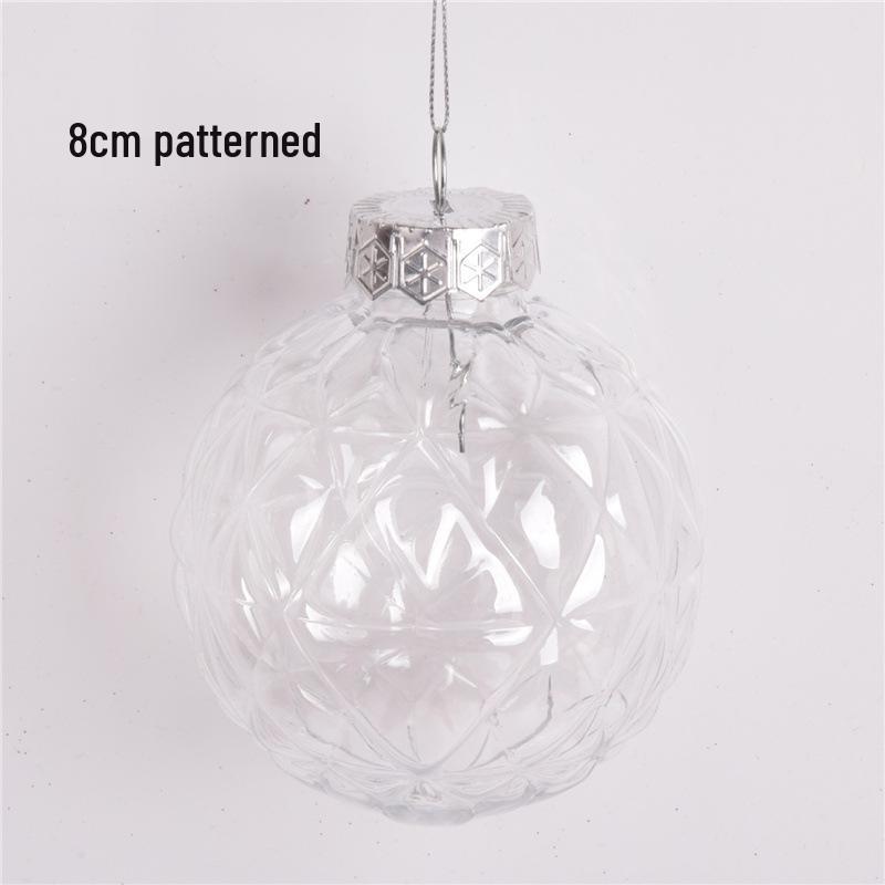 Acrylic Feather Transparent Christmas Ornament Ball