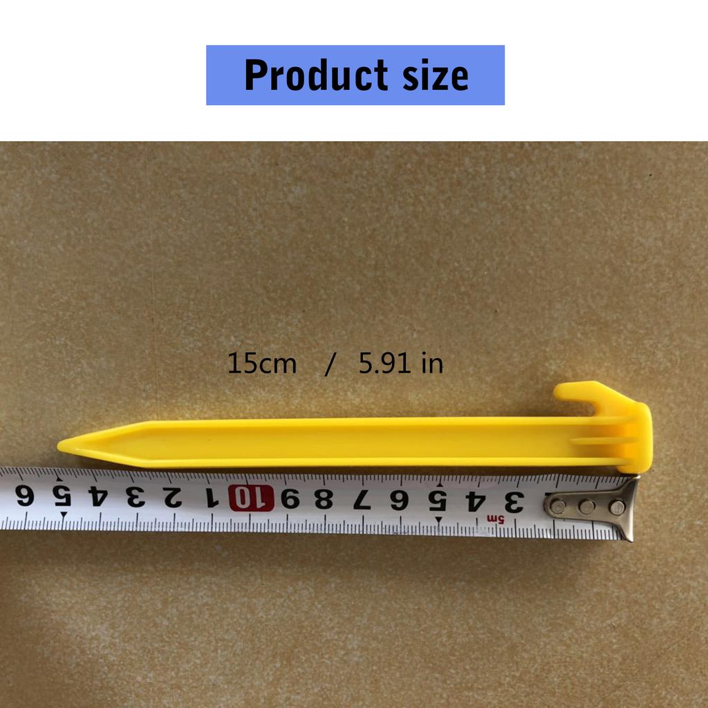 10Pcs Outdoor Ground Stake Campings Anchors Peg Plastic Tent Stake Heavy Dutys Beach Tent Peg Anchors Canopies Stake