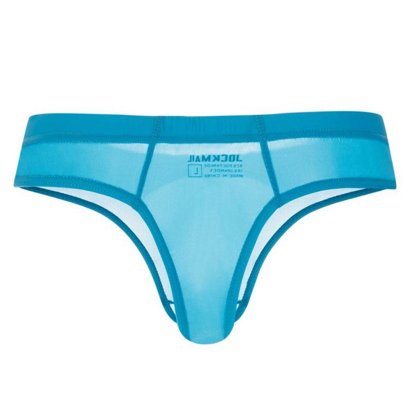 Thong JOCKMAIL Ultra Thin Ice Silk Solid Color Sexy Low Waist Semi Transparent Men's Daily Casual Underwear