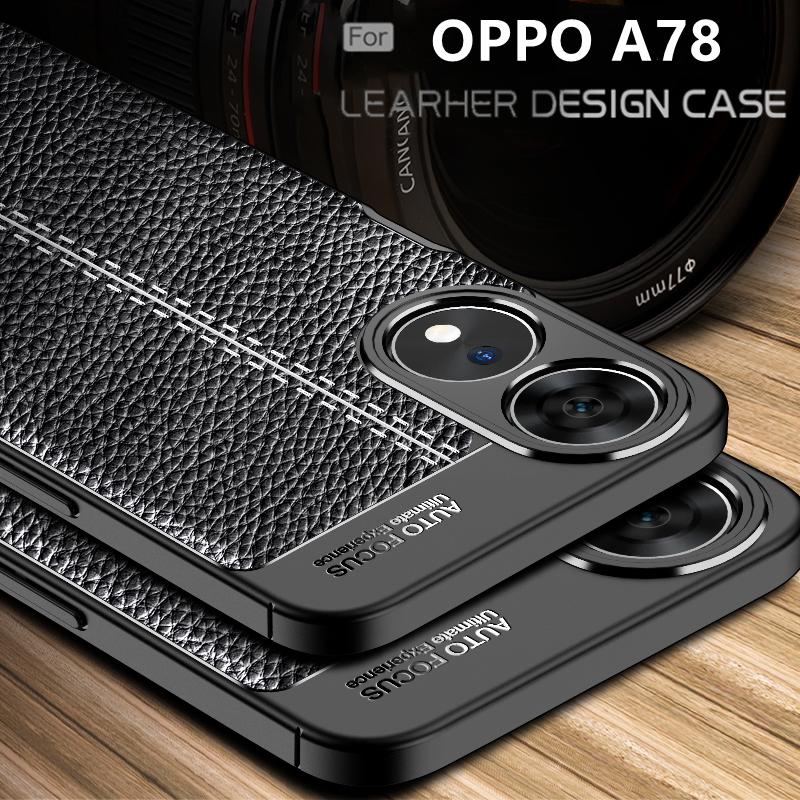 

Чехол для OPPO A78 5G OPPO A 78 A78 5G Capas Новый Бронированный Телефон Задняя Крышка Мягкий Ударопрочный Бампер ТПУ Кожаные Fundas Чехол для OPPO A78 For OPPO A78 5G чёрный