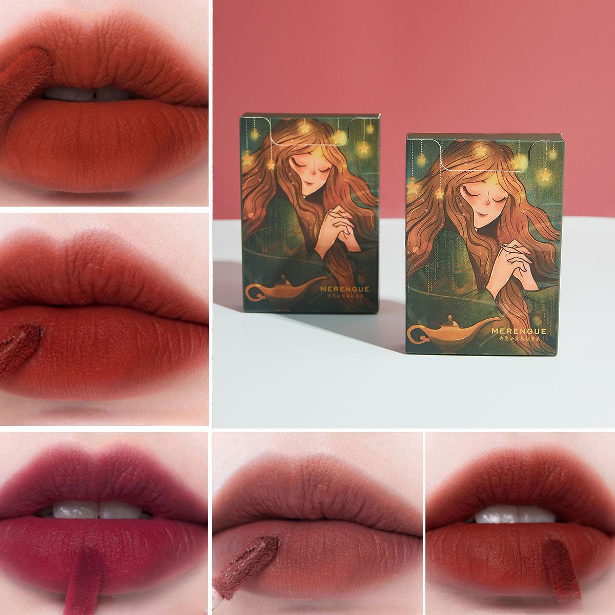 

Набор из 5 глазурей для губ Make-A-Wish Girl Matte Lipstick Velvet Matte Lipstick
