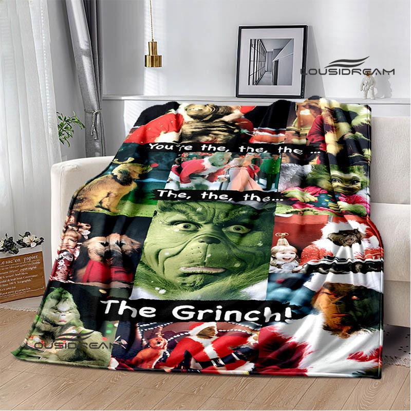 

Christmas Cute Cartoon Print Blankets Warm Blanket Soft and Comfortable Home Travel Bed Blanket Picnic Blanket Birthday Gift