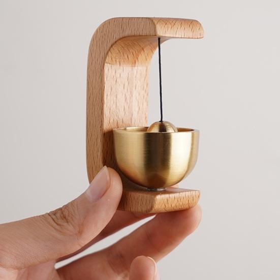 Door Bell Durable Easy To Install Loud Sound Solid Wood Frame Shop Entrance Ring Magnetic Wooden Doorbell Housewarming Gift