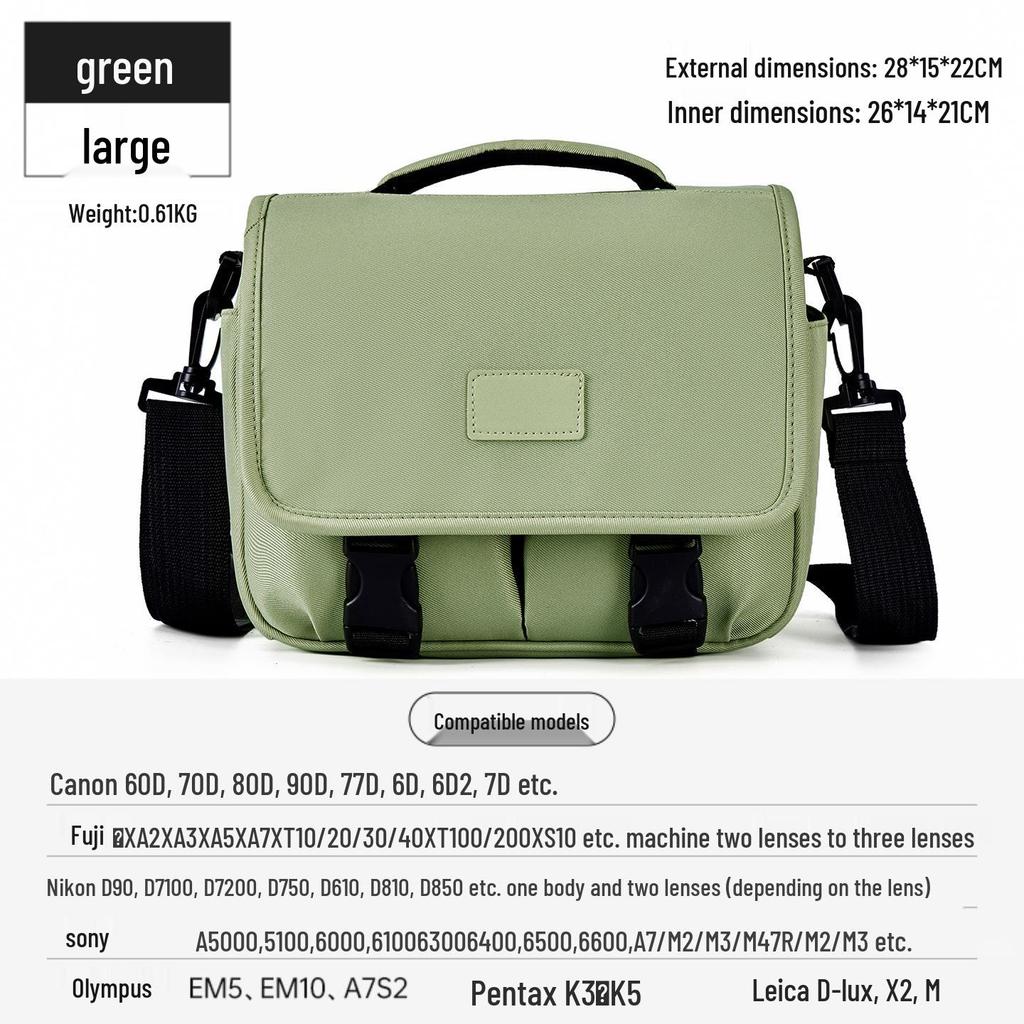 Waterproof Portable Camera Bag for Canon, Sony, Fuji, Nikon SLR/Mirrorless - Single Shoulder Photography Bag