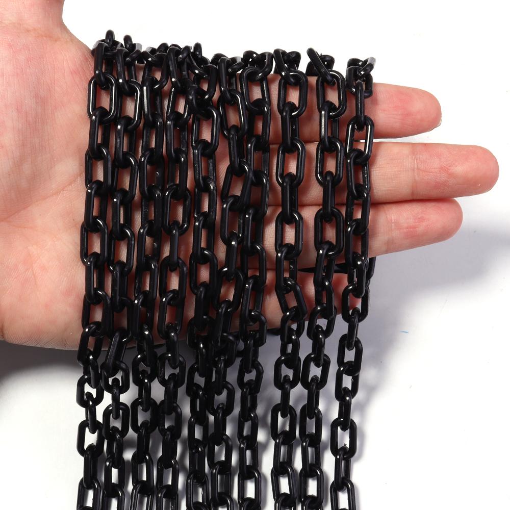 10pcs 50cm Colorful Acrylic Link Chains Extension Chains For Jewelry Making DIY Necklace Bracelet Keychain Bag Chain Accessories