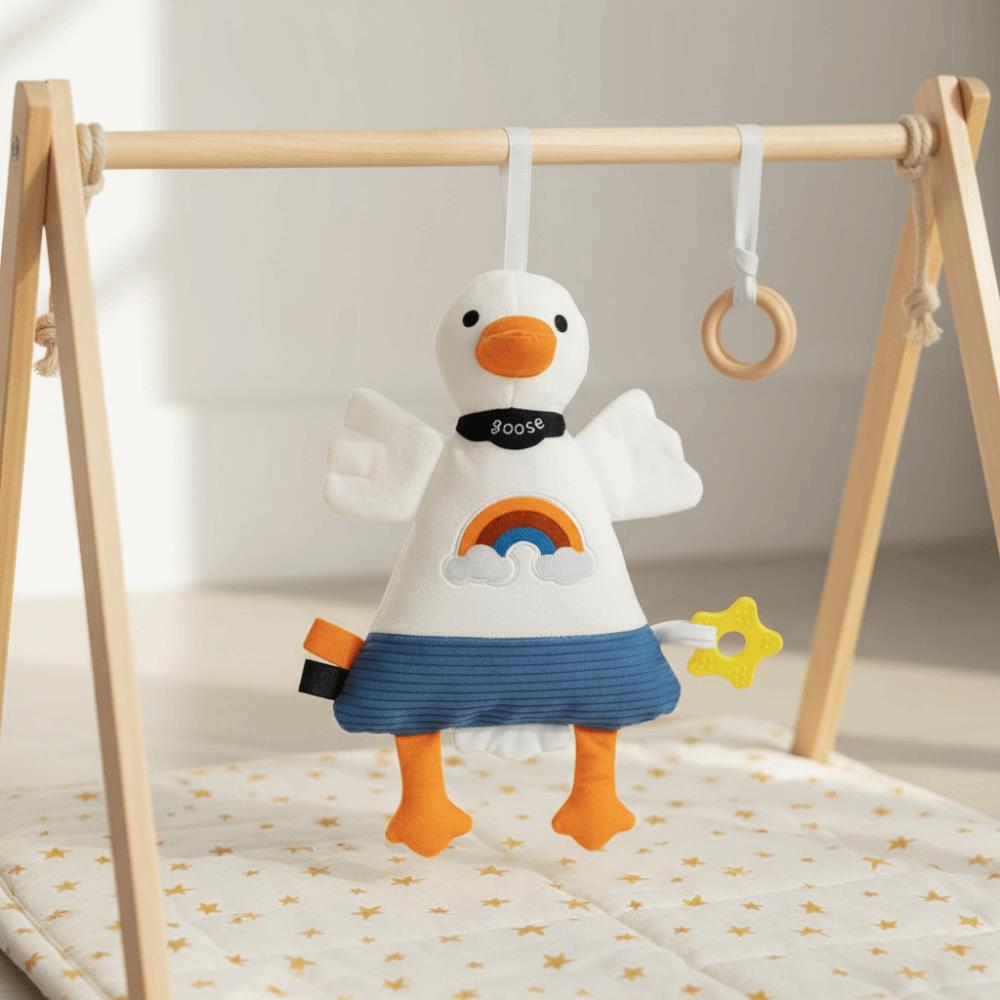 Squeaky Sound Plush Animal Wind Chime Crinkle Sound Plush Infant Baby Rattle  Car Seat Use