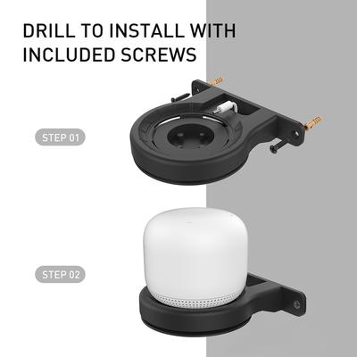 Nástěnný držák pro bezdrátový router Google Nest WiFi s integrovaným vedením kabelů, prostorově úsporný držák pro Google Home Mini