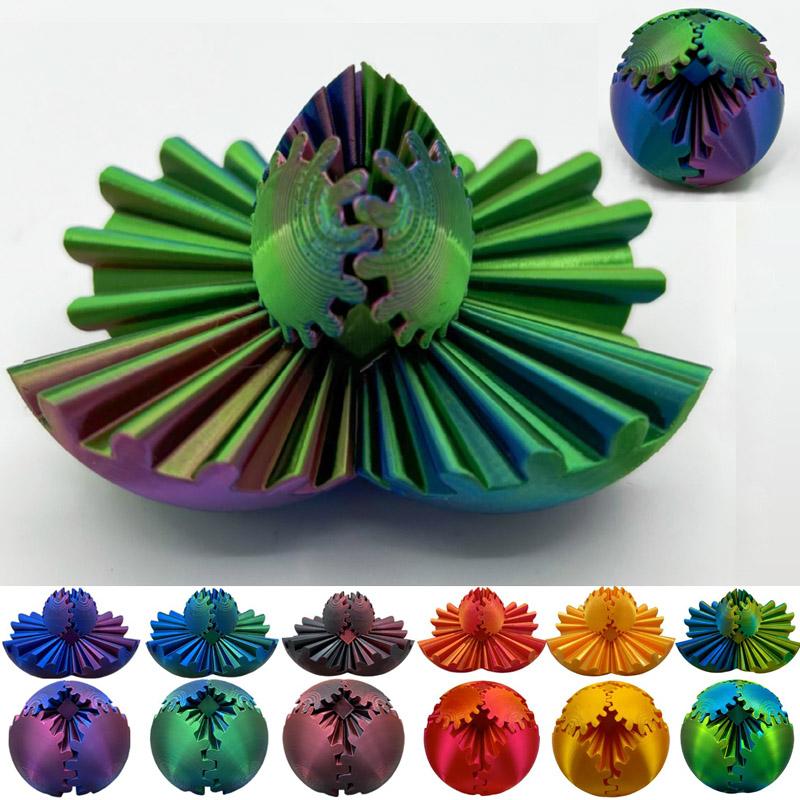 3D Printed Gear Balls Spinning Balls Stress Relief Anxiety Desktop Decorations Desk Toys Gear Balls Annoying Toys