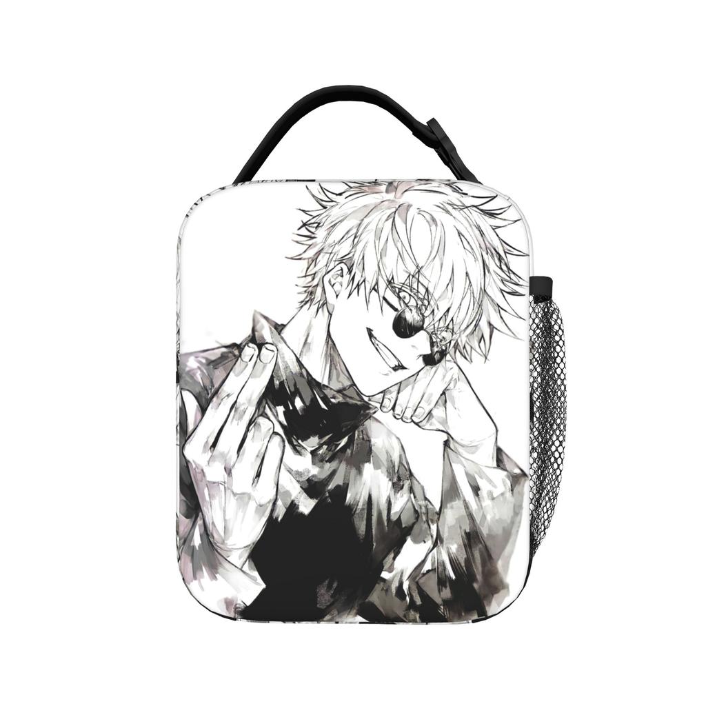 Yuji Itadori Borse Termiche per Pranzo Borsa Termica Riutilizzabile, Contenitore per Pranzo Anime Jujutsu Kaisen Borsa Tote Portatile Pranzo Uomo Donna