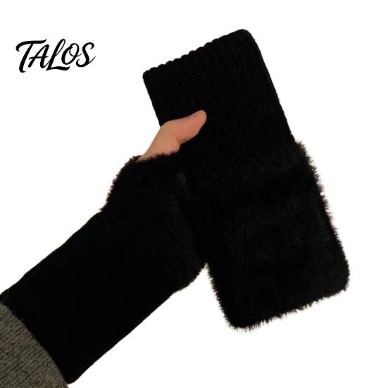 Functional Flip Gloves for Phone Use 1 Pair Fingerless Gloves, Winter Warm Half Finger Mittens, Mittens Cold Weather Soft Fuzzy Fleece Thermal Driving