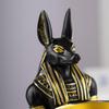 Dog Statues For Table Standing Resin Animal Figurines With Bowl Egypt Dog God Sculpture For Living Room Bedroom Shelf Table