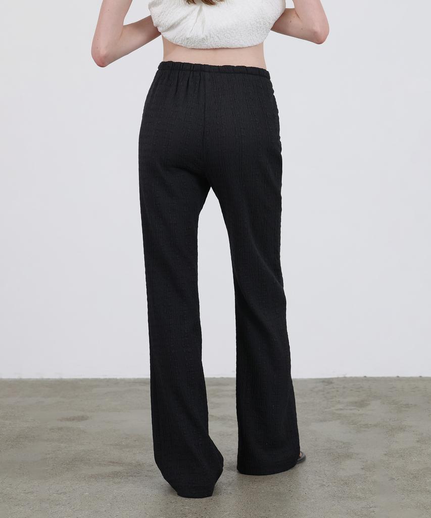 Leuba Layered Slim Boots Cut Pants - Black