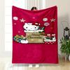 Hello Kitty Christmas Celebration Patterned Flannel Blanket Perfect for the Bedroom Living Room, Sofa, or a Little Nap