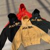 Y2K Hip Hop Letter Print Zipper Hoodie: Loose, Versatile Street Style