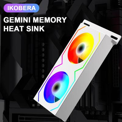 RAM Memory Cooler 4Pin PWM/5V 3Pin ARGB 600 -3600RPM PC Memory Cooling Radiator RAM Radiator Heatsink for DDR4 DDR5 RAM Cooler