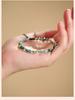 [Five Elements Mending Wood] Water Grass Agate Hand String 2025 New Small Fresh Versatile Show White temperament Braided Rope Bracelet