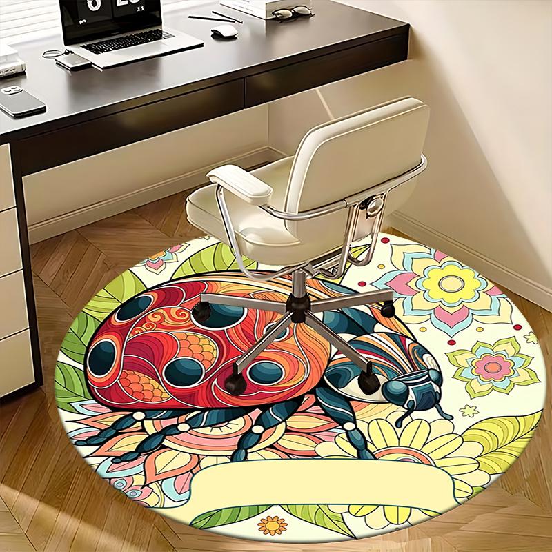 Colorful Ladybug Office Carpet Chair Mats, Home Decor, Sofa Rug, Office Carpet Gift for All Rooms1118169a