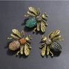 Gothic Charm Bee Brooch Retro Punk Style Insect Pin Fashion Creative Jewelry Accessories Fashion Party Souvenir Gift