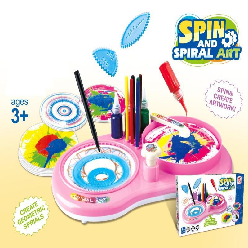 Creative Kaleidoscope Graffiti Drawing Board: Multi-Functional Rotating Ruler Art Set for Kids