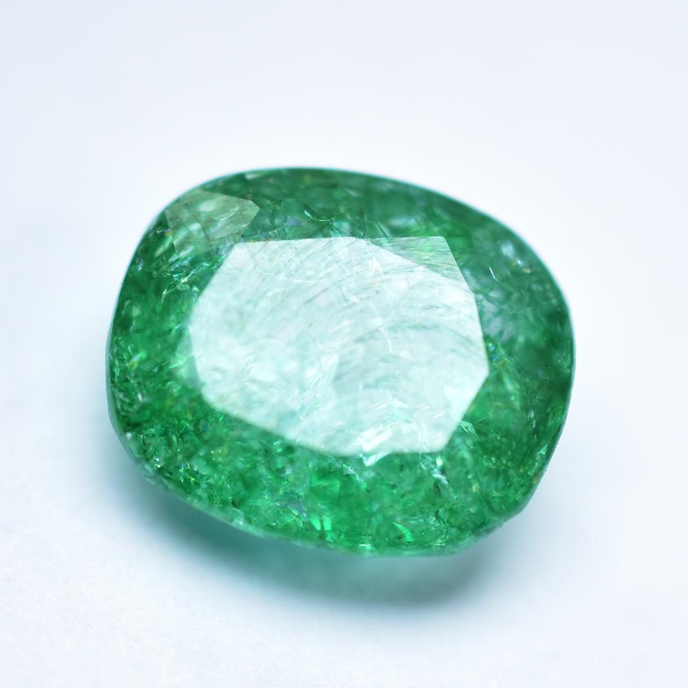 Natural Green Emerald Loose Gemstone Cushion Cut 6 Ct for Loved Ones for Jewelry Making and Crafts
