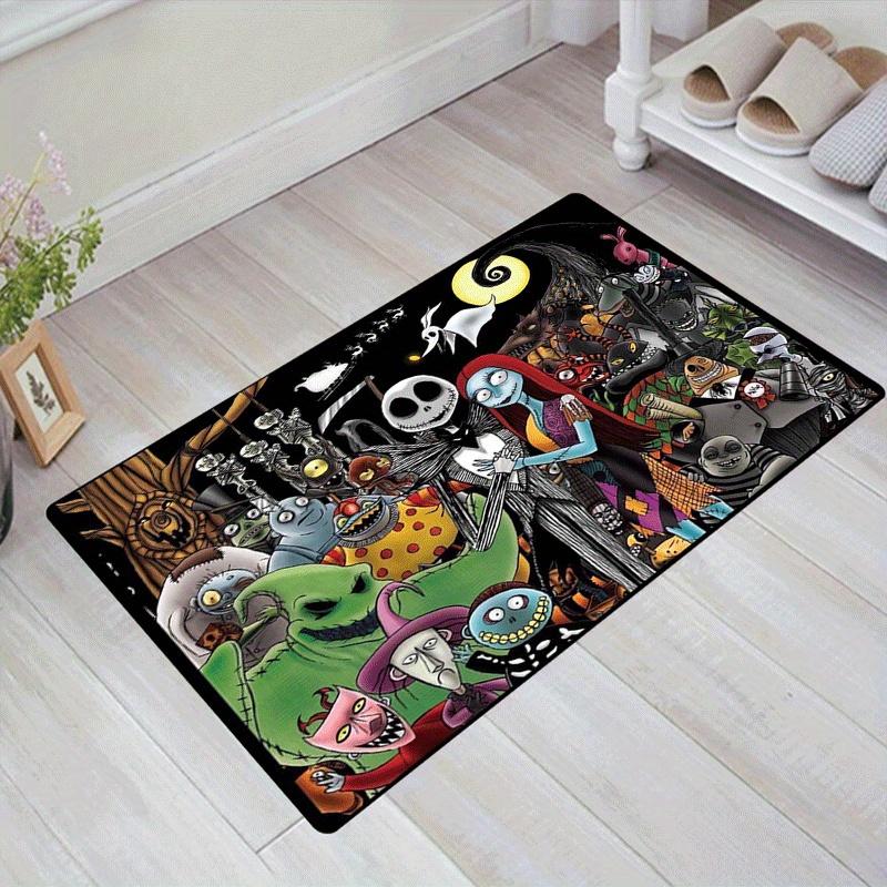 

1pc The Nightmare Before Christmas Pattern Area Rug Soft Flannel Floor Mat for Living Room,Office,Bedroom and Carpet,Sofa Coffee Table Floor Mat 60cm by 90cm