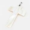 Cross-Shaped Pendant Natural White Shell Necklace Pendant 50x70mm For Jewelry Making DIY Necklace Accessory