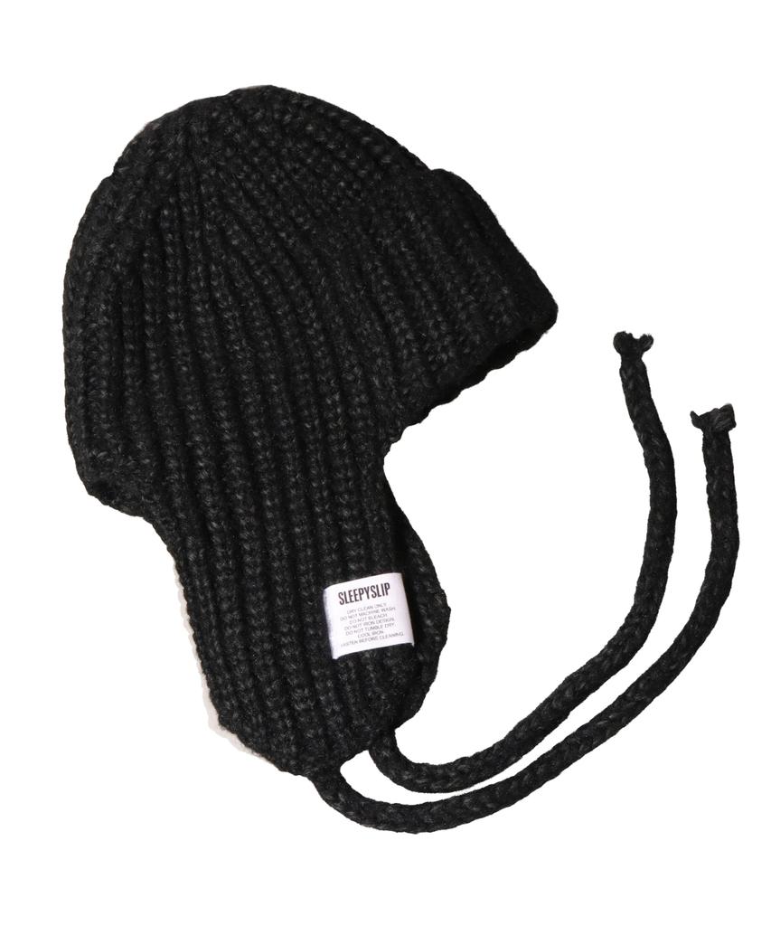 Seullipiseullib Moss Knit Black Trooper Hat