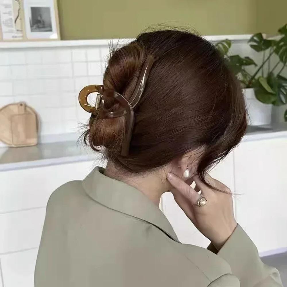 13cm Large Size Jelly Hair Claw Clip Korean Vintage Fashion Hair Claw Elegant Transparent Shark Clip Women Girl Hair Accessory