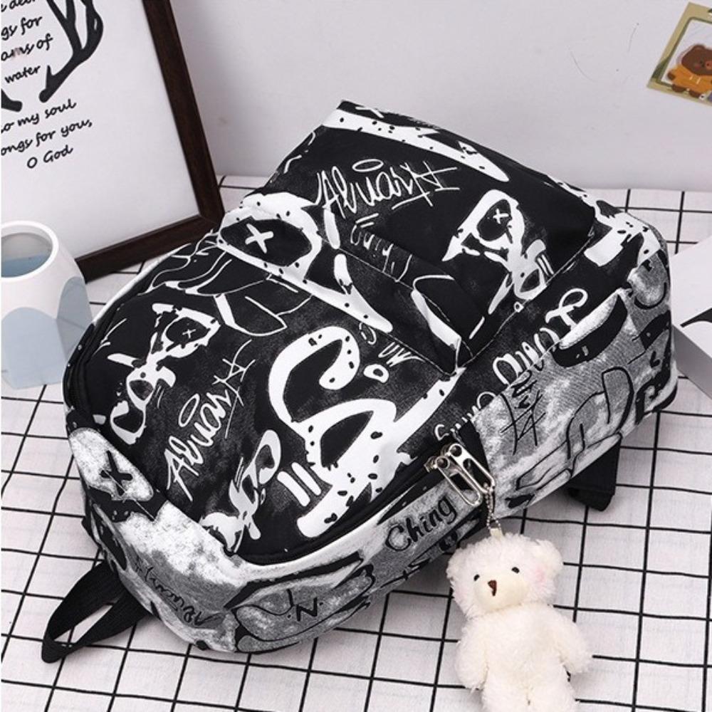 Casual Women's Backpack Fashion School Bags for Girl Graffiti Students Schoolbag Travel