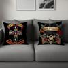 G-Guns N R-Roses-ES Poszewka na poduszkę z motywem zespołu Na Sofę Samochód Biuro Kawiarnia Miękka i Wygodna Dwustronny Druk Poszewka na Poduszkę