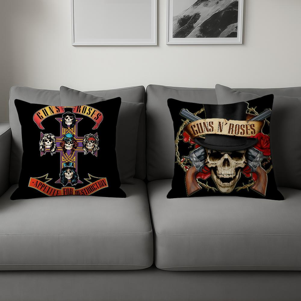 G-Guns N R-Roses-ES Poszewka na poduszkę z motywem zespołu Na Sofę Samochód Biuro Kawiarnia Miękka i Wygodna Dwustronny Druk Poszewka na Poduszkę