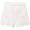 Fashion Style 2024 Autumn New Women's Clothing Stylish White Hollow-out Print High Waist Shorts 2731242