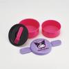 Skater Antibacterial Lunch Box with Round Microwave Sanrio Kuromi World 2-Tier Fork, Shape, 500ml, Safe, Design, ONWR1AG-A