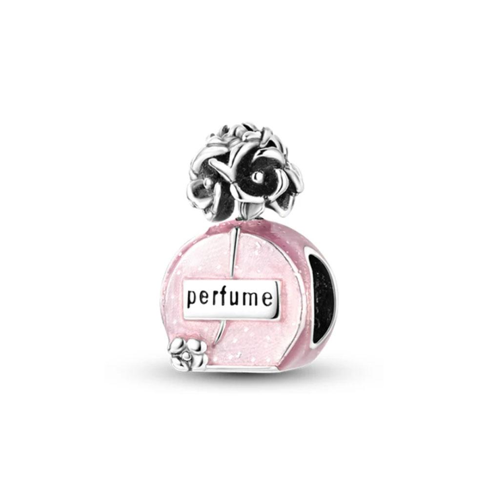 European Pink Car Perfume 925  Silver Charm Bead Fit Original Bracelet Women's jewelry for Gift