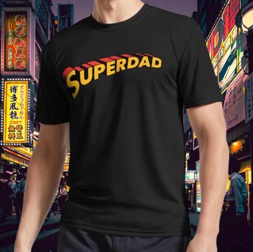 Men s and Women s T-shirts Superdad Retro Super Dad Father s Day L