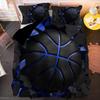 Sports Balls Duvet Cover 3D Basketball In A Hole Bedding Set Twin For Boys Teens Room Microfiber Cool Basketball Comforter Cover