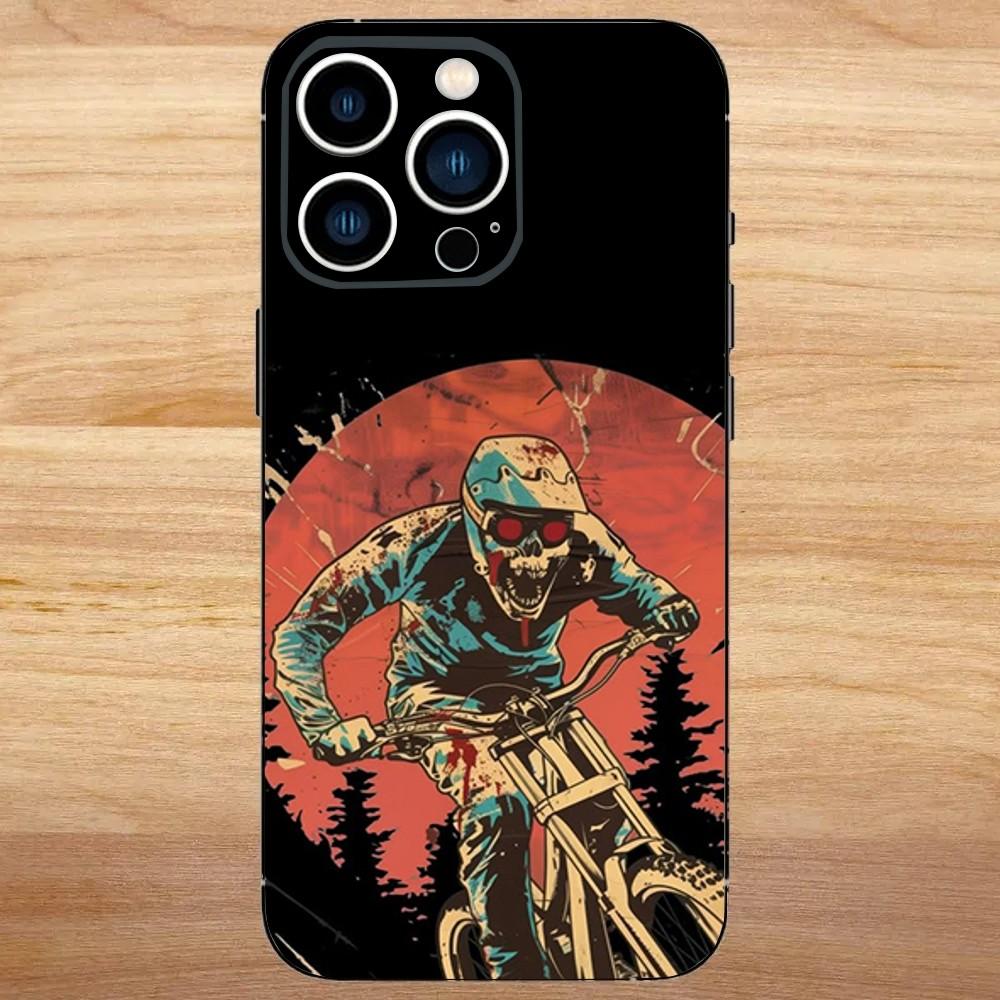 T-Tour De France Bicycle Exercise Phone Case For iPhone 16,15,14,13,12,11,Mini,Pro,SE,MAX White Matte Shockproof Cover