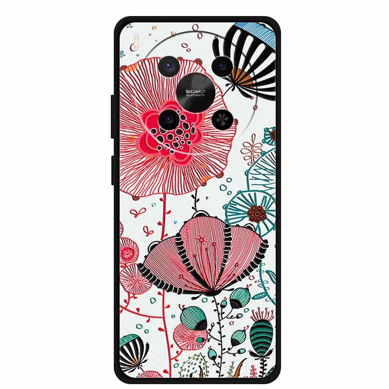 För ZTE Blade V70 Max Fodral 3D Blommigt Prägling Mjuk Silikon Telefonfodral för Nubia V70 Max Fodral Relief Blomma Skal Ny V 70 Max