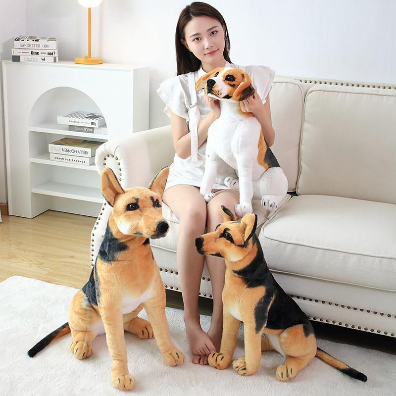 Realistic Dog Plush Toy With Short Fur For Kids And Collectors