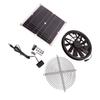 18V 12W Solar Exhaust Fan Kit Waterproof DC Brushless Round Solar Panel Cooling Fan for Workshop