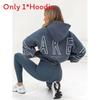 Sweat à capuche imprimé style Hip Hop pour femme en polyester épais pour un style décontracté de rue
