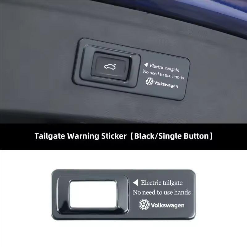 Car Trunk Switch Warning Sticker Tailgate Lifting Cover Decal For VW GTI Polo Golf Passat Jetta Tiguan Arteon CC Taigo Hub Cap