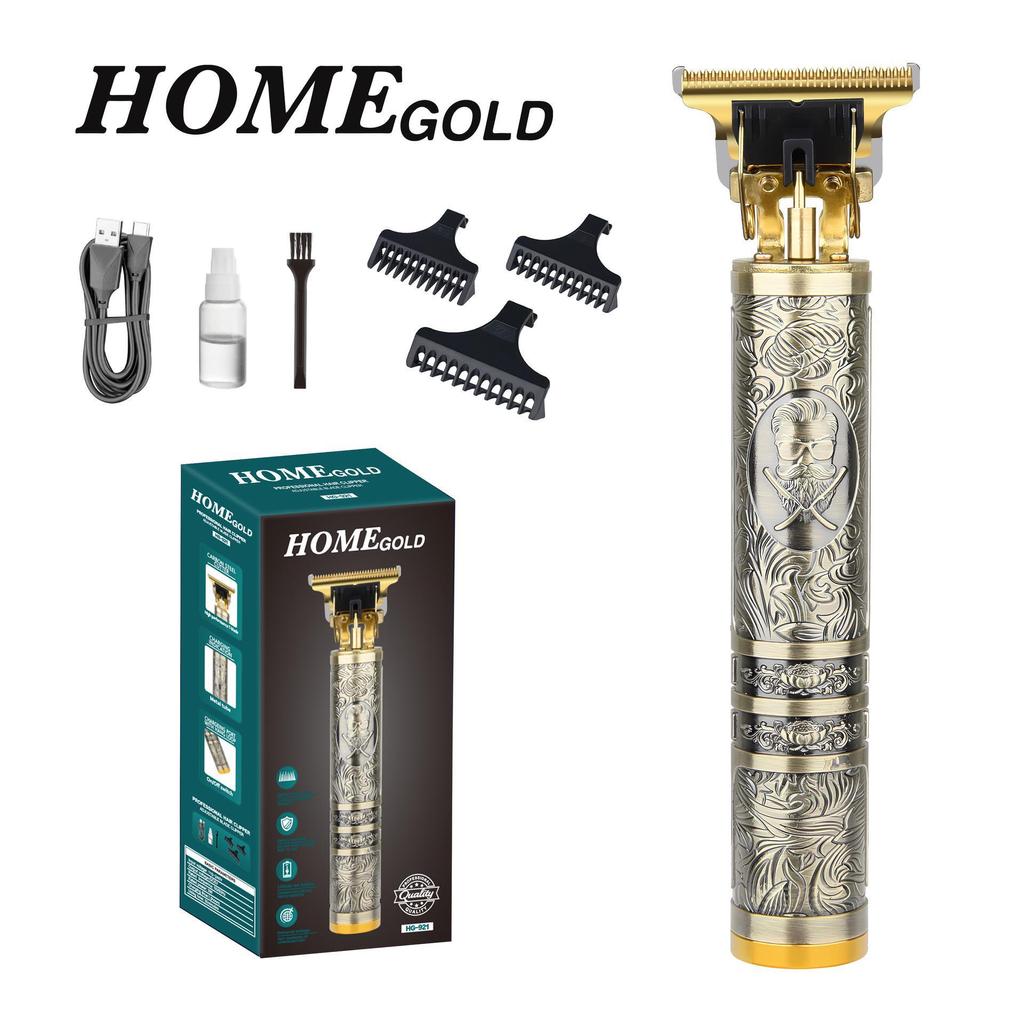 Rechargeable Silent Electric Hair Clipper with Digital Display - Edge & Oil Head, Ideal for Home Use & Hair Salons.