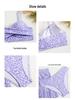 European & American Print Style Three-Piece Bikini Swimsuit Set for Women - 2026 Trend