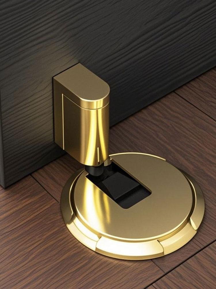 Windproof Door Stopper Mechanical Floor Door Stopper Height-Adjustable Door Stopper for Living Room Bedroom Bathroom Office