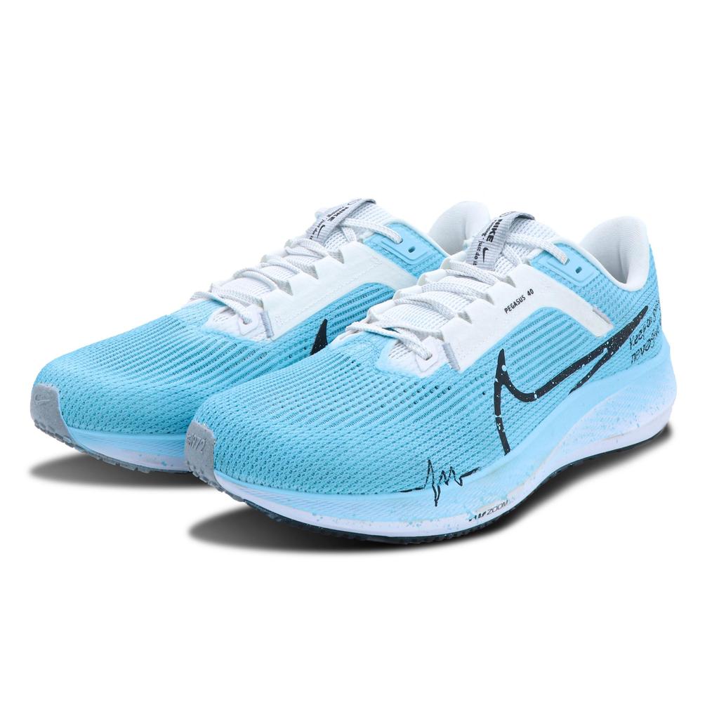 Nike Air Zoom Pegasus 40 Mesh Cushioning Slip Resistant Abrasion Resistant Low top Casual Running Shoes Men's Blue DV3853-102(Team147-)