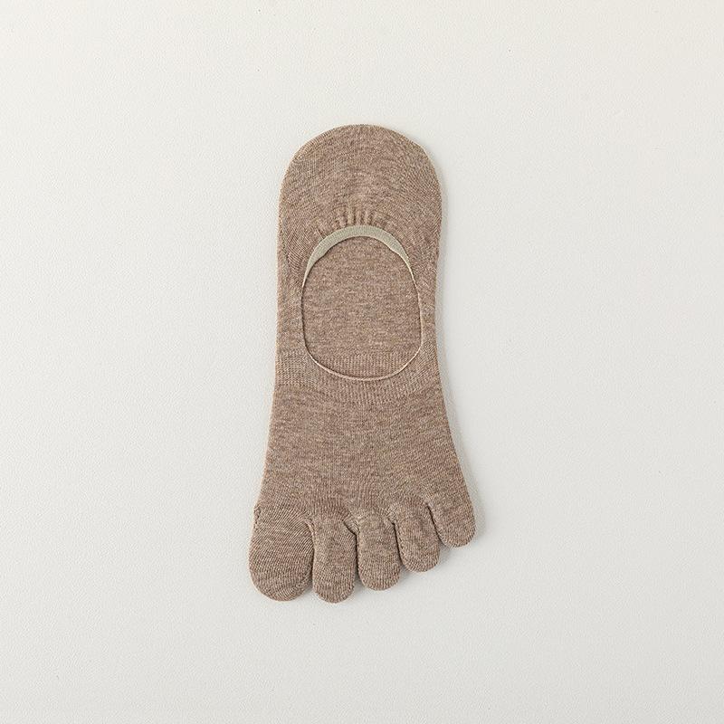 

Мужские однотонные повседневные носки-лодочки, весенне-летние дышащие тонкие хлопковые антибактериальные и дезодорирующие короткие носки, летние носки с пальцами 1 pair хаки