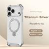 Luxury Leather Ultra Thin Frameless Magnetic Case For iPhone 17 16 15 14 13 Pro Max 17Air 17Pro Metal Bracket Anti-Drop Bumper