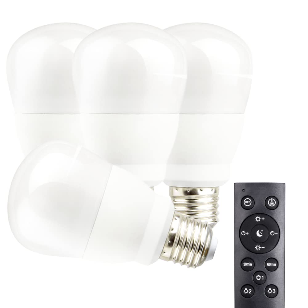 

Dimmable and Color-Adjustable LED Bulbs with Remote Control, 6W Power Consumption, E26 Base (40W Equivalent), Timer Function, Dimmable and