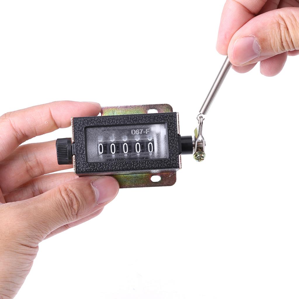 D67‑F 5 Digit Mechanical Resettable Manual Hand Pull Stroke Tally Counter Mechanical Counter